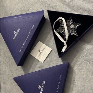Swarovski 2020 Crystal Snowflake Ornament with White Ribbon
